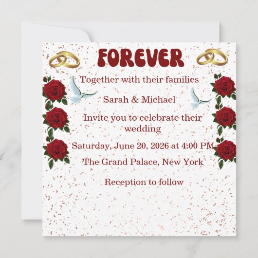 Wedding Invitation 招待状 (裏面)