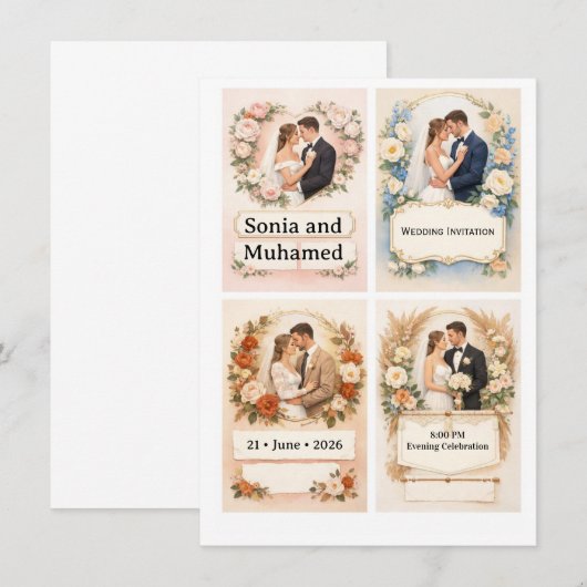 Wedding Invitation 招待状 (正面/裏面)