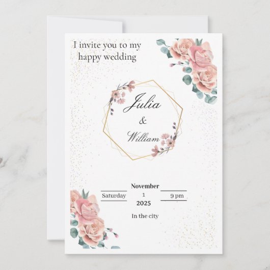 wedding invitation  招待状 (正面)