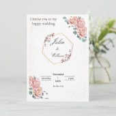 wedding invitation  招待状 (スタンド正面)