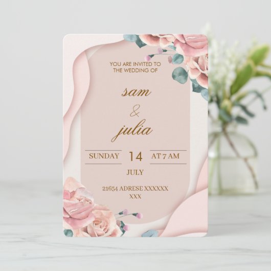  Wedding Invitation 招待状 (スタンド正面)