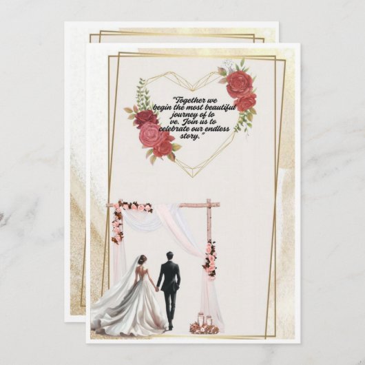  wedding invitation 招待状 (正面/裏面)