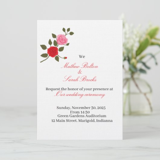 Wedding Invitation 招待状 (スタンド正面)