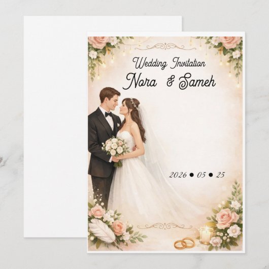 Wedding invitation 招待状 (正面/裏面)