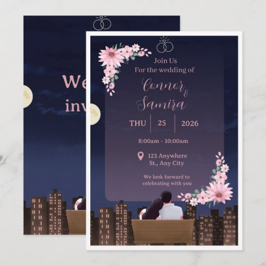 Wedding invitation 招待状 (正面/裏面)