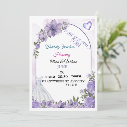 wedding Invitation  招待状 (スタンド正面)