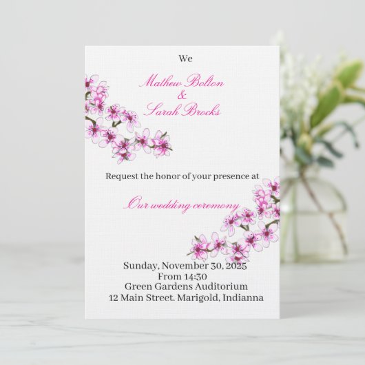 Wedding Invitation 招待状 (スタンド正面)