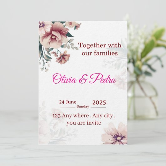 Wedding invitation 招待状 (スタンド正面)