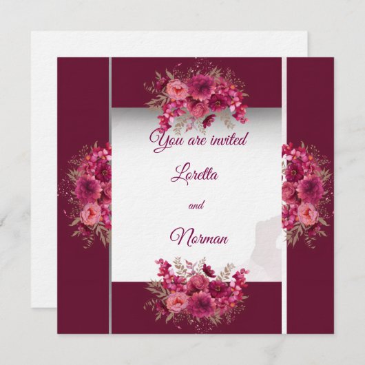 wedding invitation 招待状 (正面/裏面)