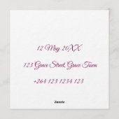 wedding invitation 招待状 (裏面)