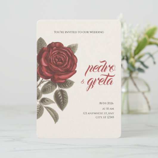 wedding invitation 招待状 (スタンド正面)