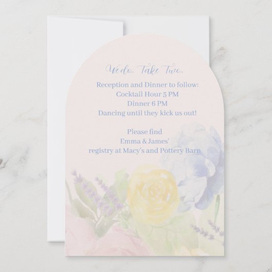 Wedding Invitation 招待状 (裏面)