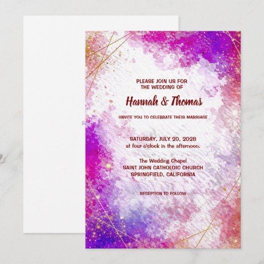 Wedding Invitation 招待状 (正面/裏面)