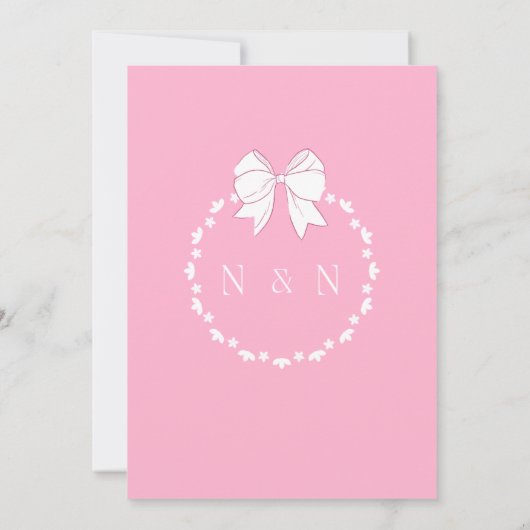 Wedding invitation  招待状 (裏面)