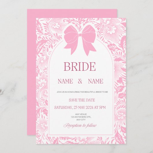 Wedding invitation  招待状 (正面/裏面)