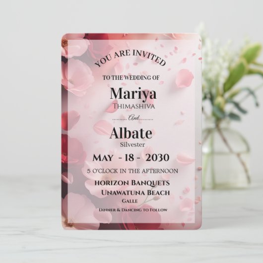 Wedding Invitation  招待状 (スタンド正面)