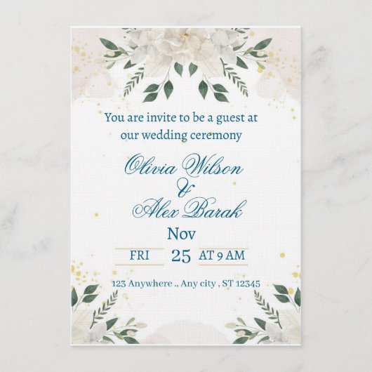 Wedding invitation  招待状 (正面)