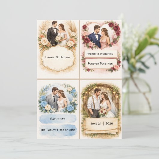 Wedding Invitation 招待状 (スタンド正面)