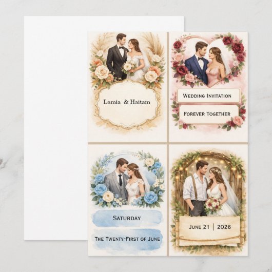 Wedding Invitation 招待状 (正面/裏面)