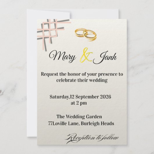Wedding Invitation 招待状 (正面)