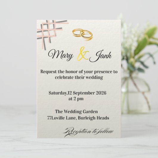 Wedding Invitation 招待状 (スタンド正面)
