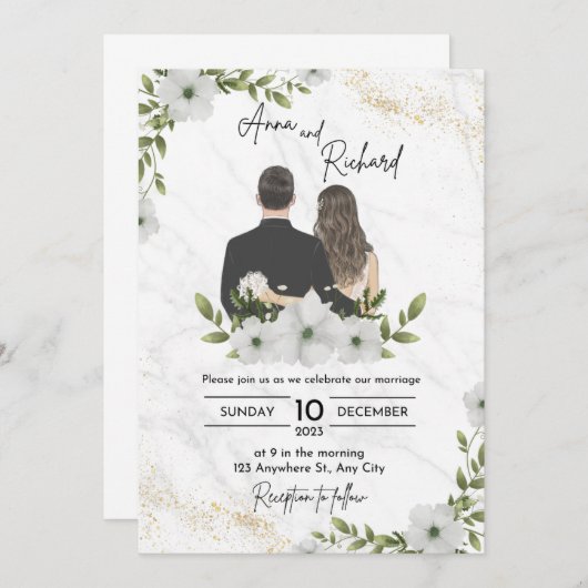 wedding invitation  招待状 (正面/裏面)