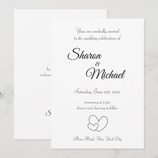 Wedding Invitation 招待状 (正面/裏面)