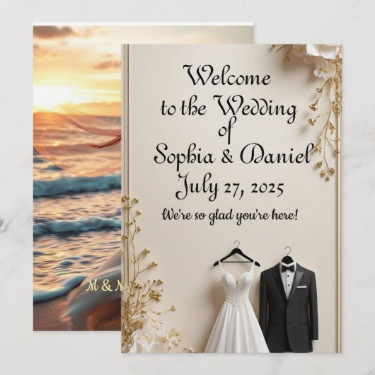 wedding invitation 招待状 (正面/裏面)