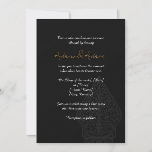 Wedding Invitation 招待状 (裏面)