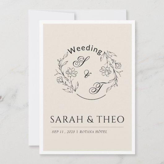 Wedding invitation  招待状 (正面)