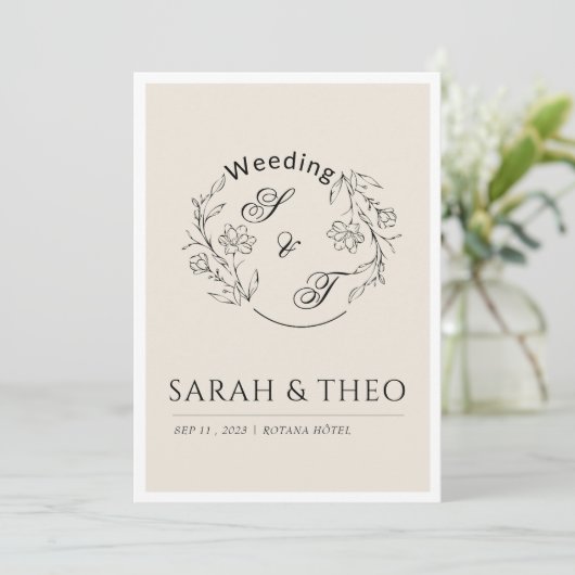 Wedding invitation  招待状 (スタンド正面)