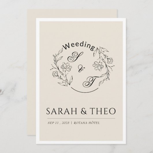 Wedding invitation  招待状 (正面/裏面)