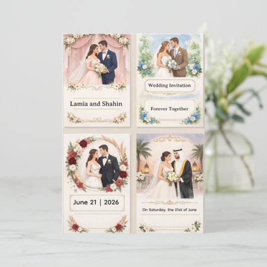 Wedding Invitation 招待状 (スタンド正面)