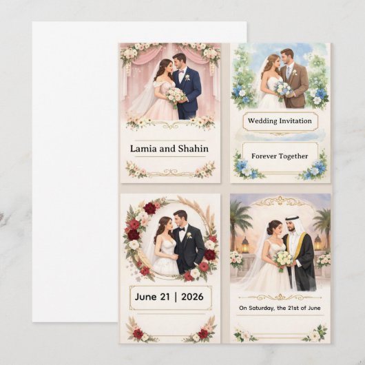 Wedding Invitation 招待状 (正面/裏面)