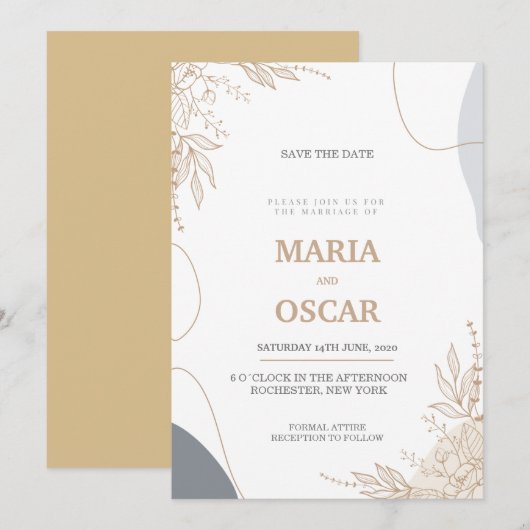 wedding Invitation 招待状 (正面/裏面)