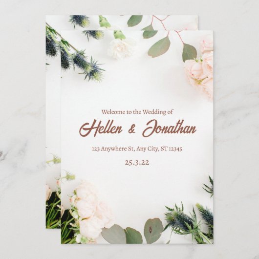 Wedding Invitation 招待状 (正面/裏面)