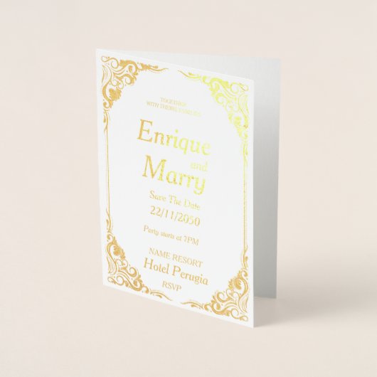 WEDDING Invitation 箔カード (正面)