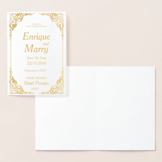 WEDDING Invitation 箔カード (ディスプレー)