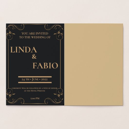 wedding Invitation 箔カード (内部)