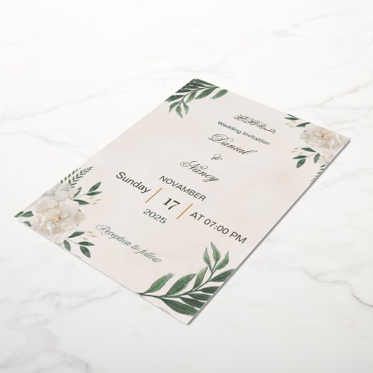 Wedding Invitation 箔招待状 (回転した状態)