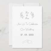 Wedding Invitation (12,7 x 17,8 cm) - Black&White 招待状 (正面)