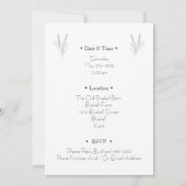 Wedding Invitation (12,7 x 17,8 cm) - Black&White 招待状 (裏面)