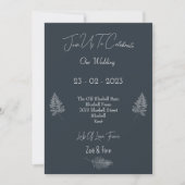 Wedding Invitation (12,7x17,8cm) - Blue And White 招待状 (正面)