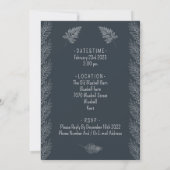 Wedding Invitation (12,7x17,8cm) - Blue And White 招待状 (裏面)