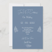 Wedding Invitation (12,7x17,8cm) - Blue And White 招待状 (正面)