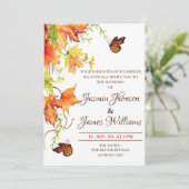  Wedding Invitation Autumn fflowers sample modern 招待状 (スタンド正面)