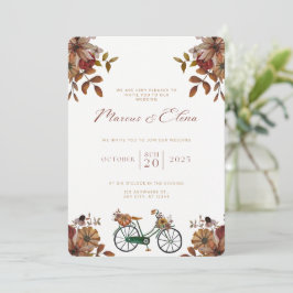 Wedding Invitation Beige Neutral Elegant Style 招待状