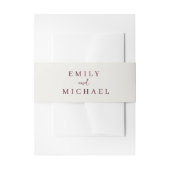 Wedding Invitation Belly Bands Elegant Personalize 招待状ベリーバンド (正面例)