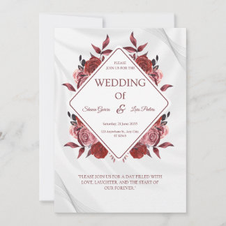 Wedding Invitation Black Gold Luxury Style 招待状