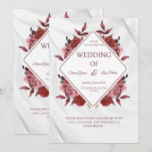 Wedding Invitation Black Gold Luxury Style 招待状 (正面/裏面)